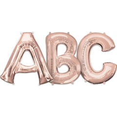 Large Letters - Rose Gold Foil Mylar Balloons