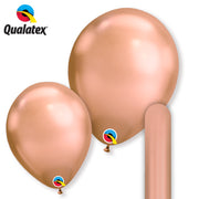 qualatex chrome rose gold latex balloons