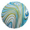 Party Brands 18 inch AGATE ROUND - BLUE & GOLD Foil Balloon 10130-PB-U