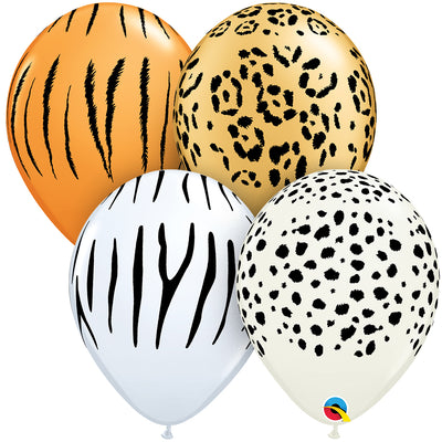 Qualatex 11 inch SAFARI ASSORTMENT Latex Balloons 12568-Q