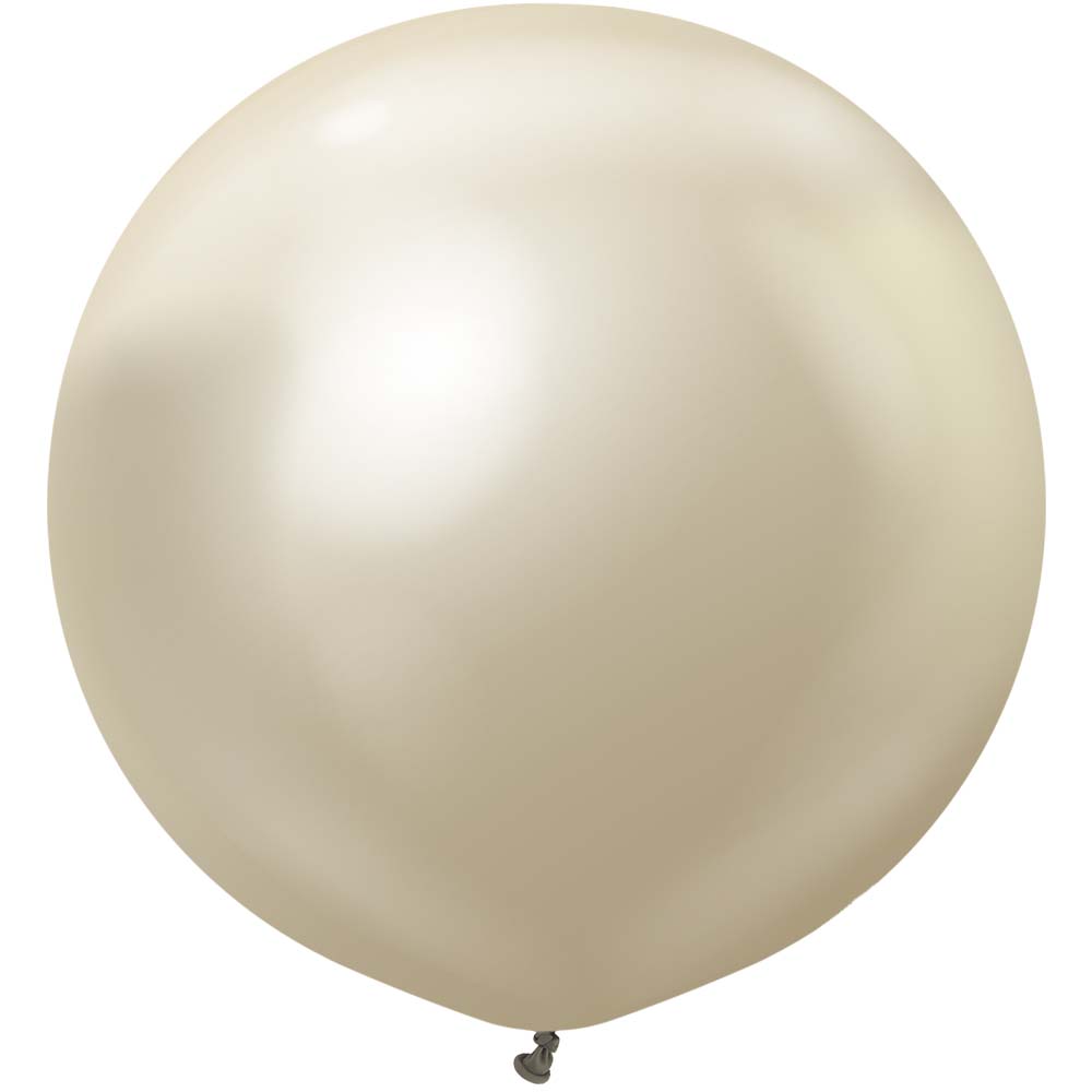 Kalisan 36 inch KALISAN MIRROR WHITE GOLD Latex Balloons 13650116-KL