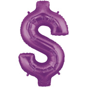 Betallic 40 inch DOLLAR SIGN $ - PURPLE MEGALOON Foil Balloon 15851PP-B-P