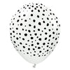 Kalisan 12 inch KALISAN SAFARI CHEETAH - WHITE W/ BLACK INK Latex Balloons