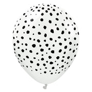 Kalisan 12 inch KALISAN SAFARI CHEETAH - WHITE W/ BLACK INK Latex Balloons