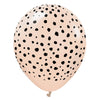 Kalisan 12 inch KALISAN SAFARI CHEETAH - BLUSH W/ BLACK INK Latex Balloons