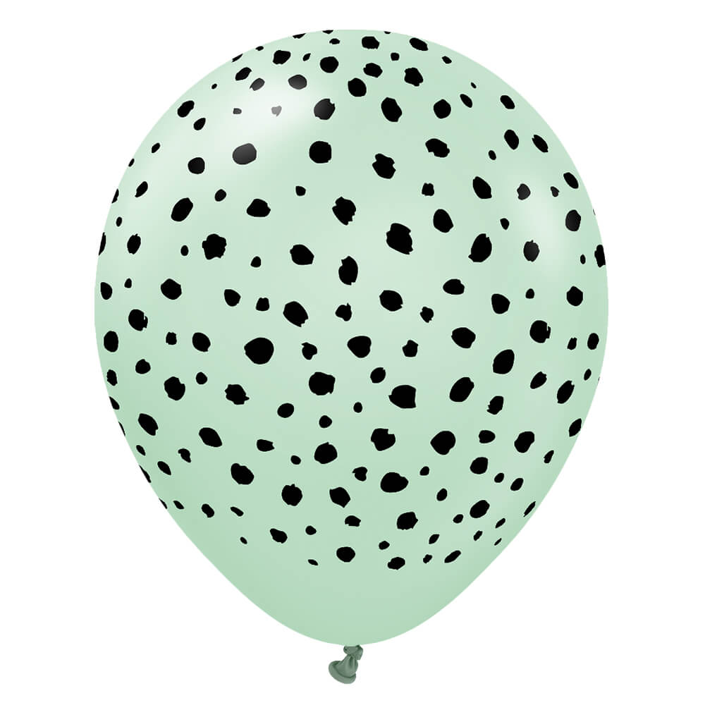 Kalisan 12 inch KALISAN SAFARI CHEETAH - MACARON GREEN Latex Balloons