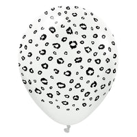 Kalisan 12 inch KALISAN SAFARI LEOPARD - WHITE Latex Balloons