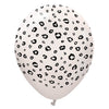 Kalisan 12 inch KALISAN SAFARI LEOPARD - WHITE SAND W/ BLACK INK Latex Balloons