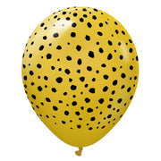 Kalisan 12 inch KALISAN SAFARI CHEETAH - MUSTARD W/ BLACK INK Latex Balloons