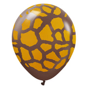 Kalisan 12 inch KALISAN SAFARI GIRAFFE - CHOCOLATE BROWN W/ GOLD INK Latex Balloons