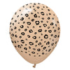 Kalisan 12 inch KALISAN SAFARI LEOPARD - DESERT SAND W/ BLACK INK Latex Balloons