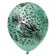 Kalisan 12 inch KALISAN SAFARI MUTANT - MIRROR GREEN W/ BLACK INK Latex Balloons