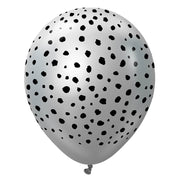 Kalisan 12 inch KALISAN SAFARI CHEETAH - MIRROR SILVER W/ BLACK INK Latex Balloons