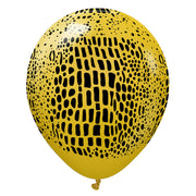 Kalisan 12 inch KALISAN SAFARI CROCODILE - MUSTARD W/ BLACK INK Latex Balloons