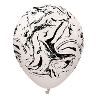 Kalisan 12 inch KALISAN SPACE NEBULA - WHITE SAND W/ BLACK INK Latex Balloons