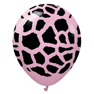 Kalisan 12 inch KALISAN SAFARI GIRAFFE - DUSTY ROSE W/ BLACK INK Latex Balloons