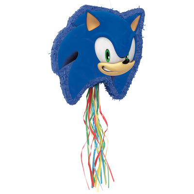 Unique 18 inch SONIC THE HEDGEHOG SHAPED DRUM PULL PINATA Pinatas 21849-UN