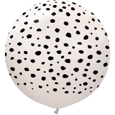 Kalisan 24 inch KALISAN SAFARI CHEETAH - WHITE SAND W/ BLACK INK Latex Balloons 22455157-KL