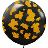 Kalisan 24 inch KALISAN SAFARI COW - BLACK W/ GOLD INK Latex Balloons 22458707-KL