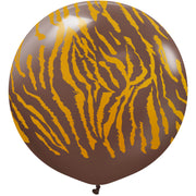 Kalisan 24 inch KALISAN SAFARI TIGER - CHOCOLATE BROWN W/ GOLD INK Latex Balloons 22458757-KL