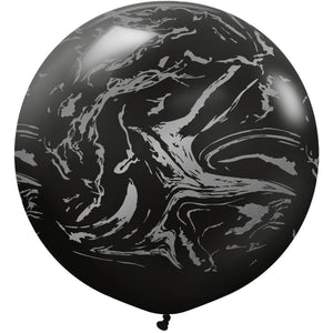 Kalisan 24 inch KALISAN SPACE NEBULA - BLACK W/ SILVER INK Latex Balloons 22459397-KL