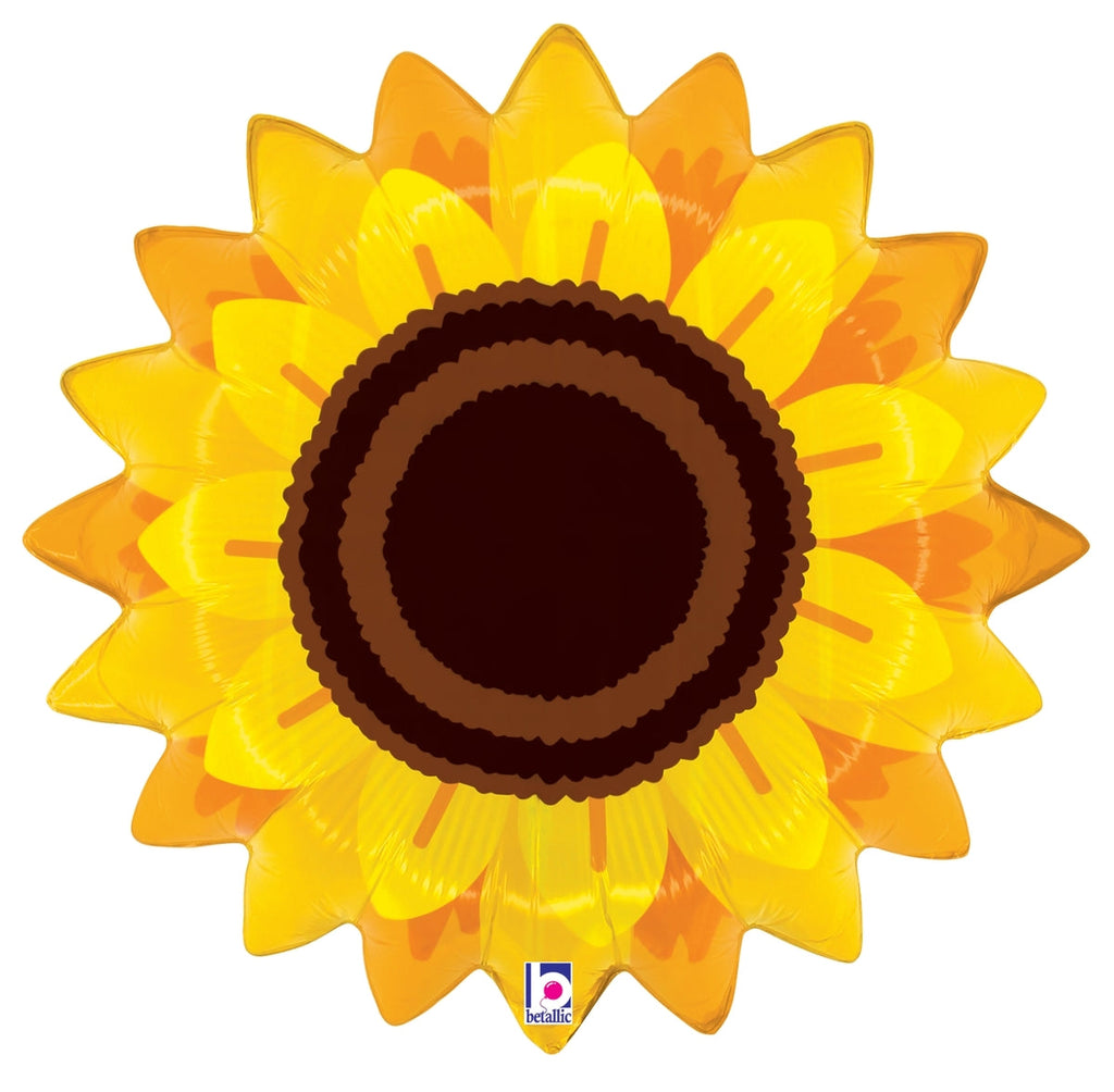 Betallic 22 inch AUTUMN SUNFLOWER Foil Balloon 25313P-B-P