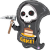 Betallic 25 inch GRIM REAPER BIRTHDAY CAKE Foil Balloon 25372P-B-P