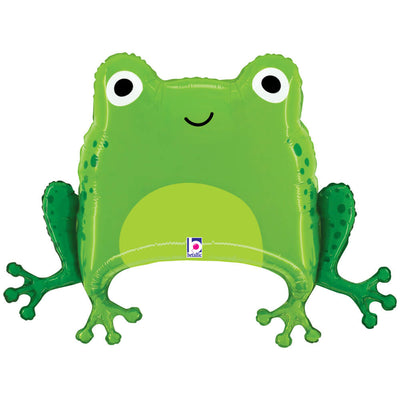 Betallic 28 inch GREEN FROG Foil Balloon 25392P-B-P