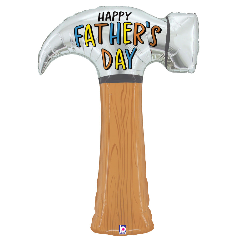 Betallic 38 inch FATHER'S DAY HAMMER Foil Balloon 25456P-B-P