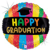 Betallic 18 inch COLORFUL HAPPY GRADUATION Foil Balloon 26349P-B-P