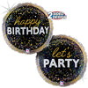 Betallic 18 inch HAPPY BIRTHDAY METALLIC PARTY Foil Balloon 26370P-B-P