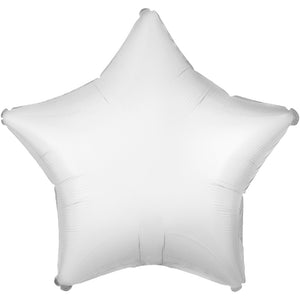 Anagram 19 inch STAR - METALLIC WHITE Foil Balloon 30595-02-A-U