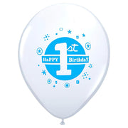 Qualatex 11 inch 1ST BIRTHDAY BOY Latex Balloons 32508-Q