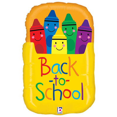 Betallic 25 inch BACK TO SCHOOL CRAYON BOX Foil Balloon 35725-B-U