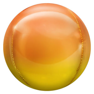 Party Brands 3D SPHERE - METALLIC OMBRE YELLOW & ORANGE Foil Balloon 400135-PB-U