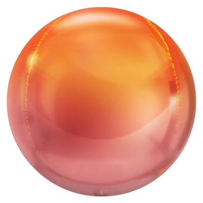 Party Brands 3D SPHERE - METALLIC OMBRE ROSE GOLD & ORANGE Foil Balloon 400138-PB-U