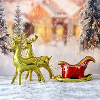 Party Brands METALLIC GOLD 3D STANDING REINDEER Foil Balloon