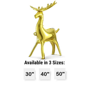 Party Brands METALLIC GOLD 3D STANDING REINDEER Foil Balloon