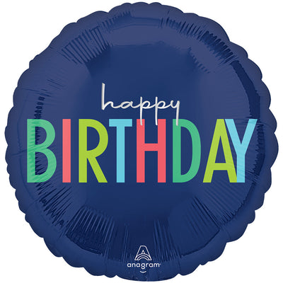 Anagram 18 inch MODERN HAPPY BIRTHDAY Foil Balloon 45709-01-A-P