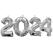 Anagram 23 inch 2024 BLOCK PHRASE - SILVER (AIR-FILL ONLY) Foil Balloon 46254-01-A-P