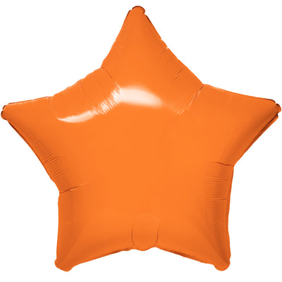 Anagram 19 inch VIBRANT ORANGE STAR Foil Balloon 47120-02-A-U