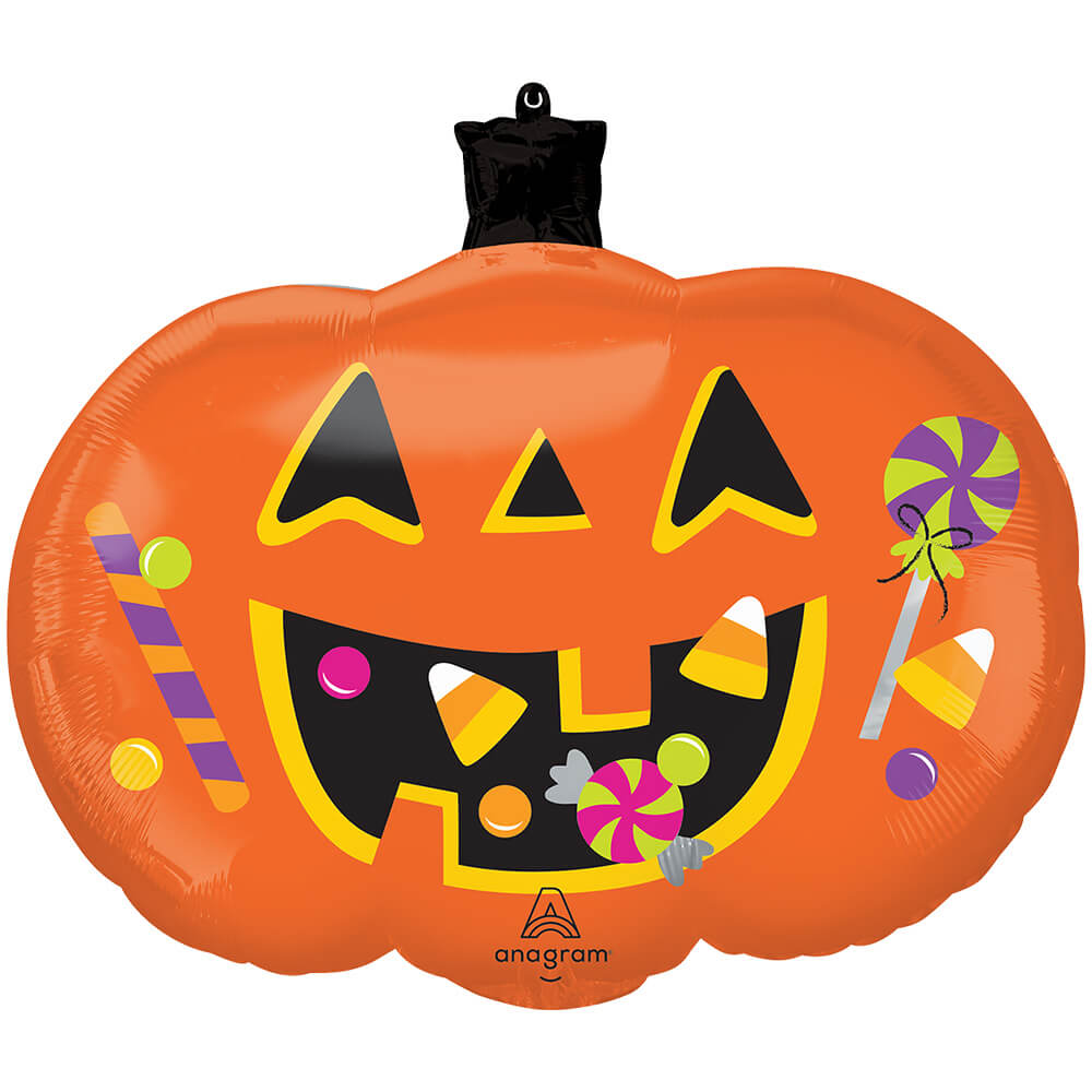 Anagram 24 inch TRICK OR TREAT PUMPKIN Foil Balloon 47133-01-A-P