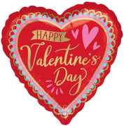 Anagram 28 inch HAPPY VALENTINE'S DAY ARTISTIC AFFECTION Foil Balloon 47214-01-A-P