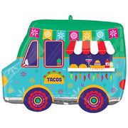 Anagram 26 inch FIESTA TIME TACO TRUCK Foil Balloon 47565-01-A-P