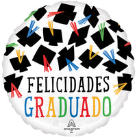 Anagram 18 inch HATS OFF FELICIDADES GRADUADO Foil Balloon 47602-01-A-P