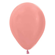 Sempertex 5 inch SEMPERTEX METALLIC ROSE GOLD Latex Balloons 51099-B