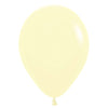 Sempertex 5 inch SEMPERTEX PASTEL MATTE YELLOW Latex Balloons 51175-B