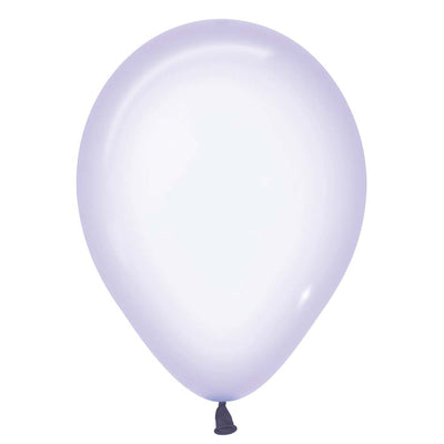 Sempertex 5 inch SEMPERTEX CRYSTAL PASTEL LILAC Latex Balloons 51196-B