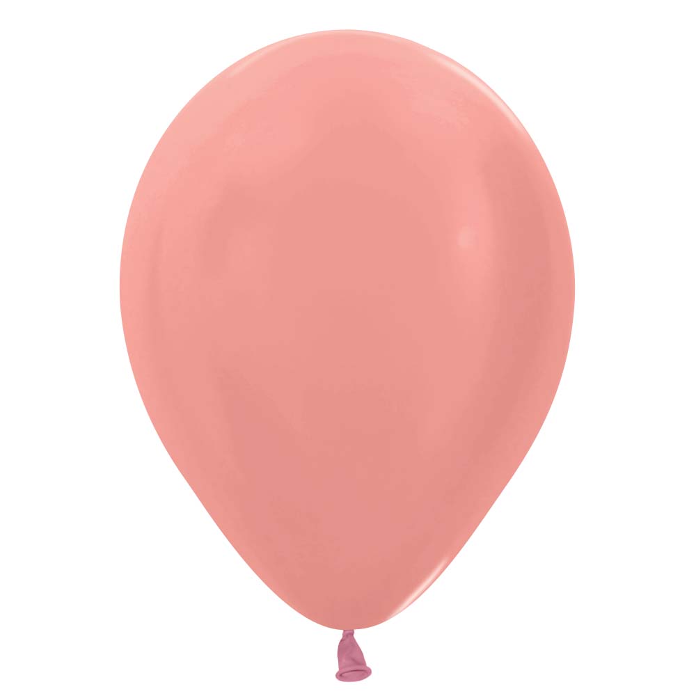 Sempertex 11 inch SEMPERTEX METALLIC ROSE GOLD Latex Balloons 53099-B