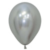 Sempertex 11 inch SEMPERTEX REFLEX SILVER Latex Balloons